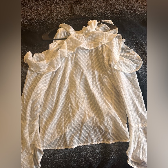 White Ruffle Blouse - Picture 4 of 5